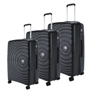Prince Hardside Suitcase Set of 3-Black PR16709