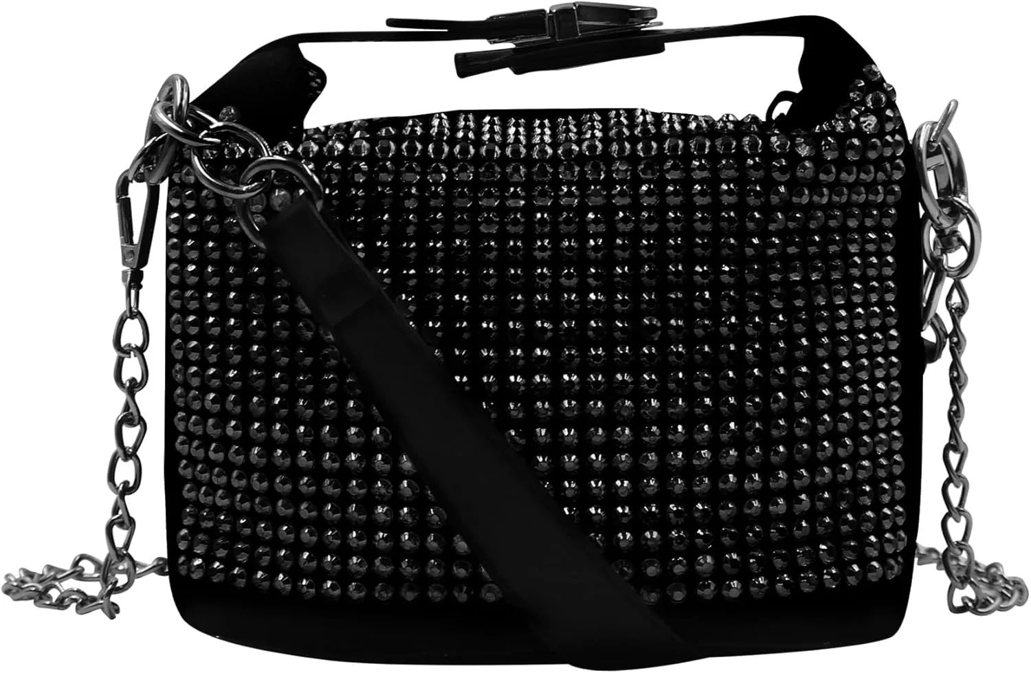 RARITYUS Bling Rhinestone Hobo Crossbody Bag for Women Fashion Tote Underarm Bag Shoulder Handbag for Prom Cocktail Party