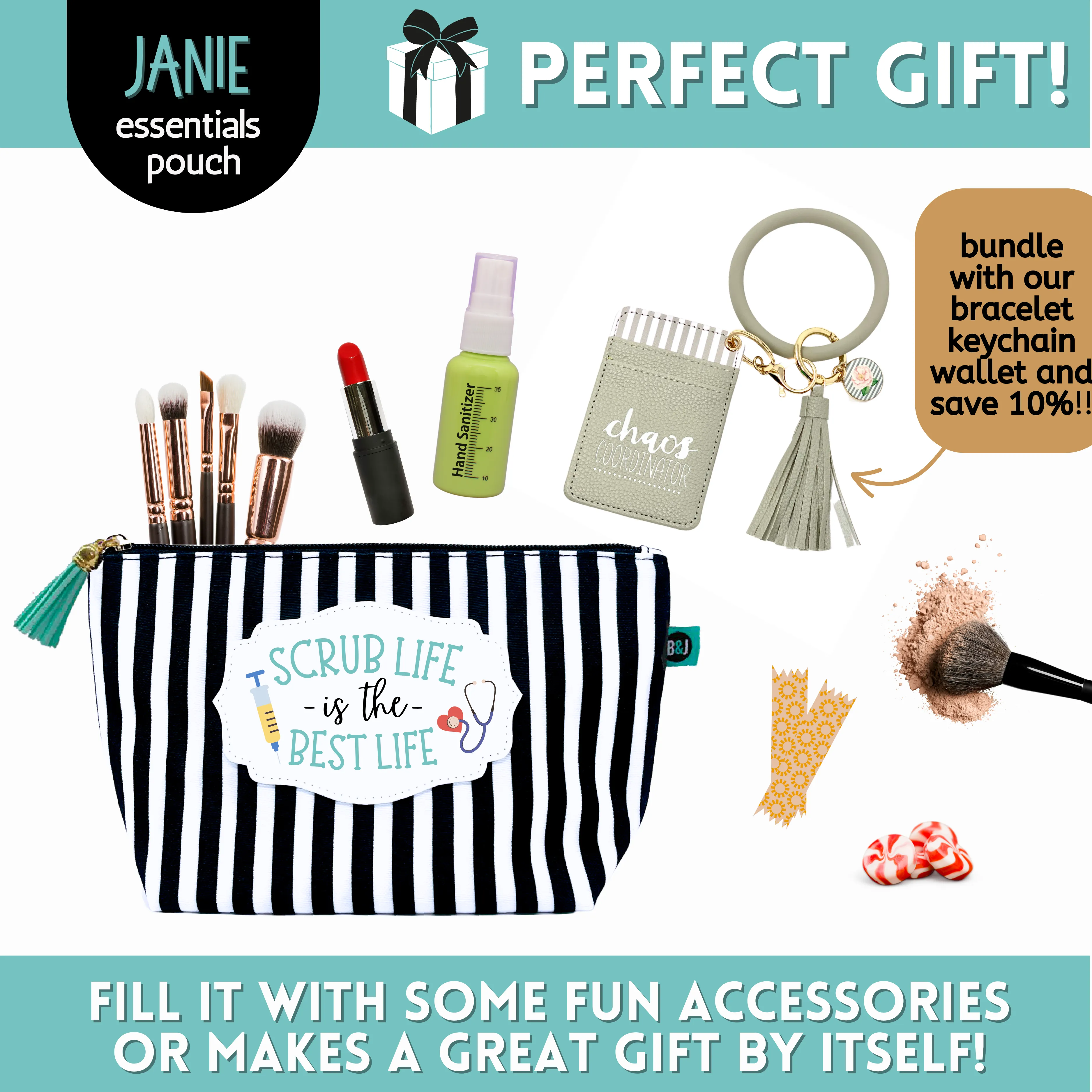Scrub Life Janie Zippered Pouch