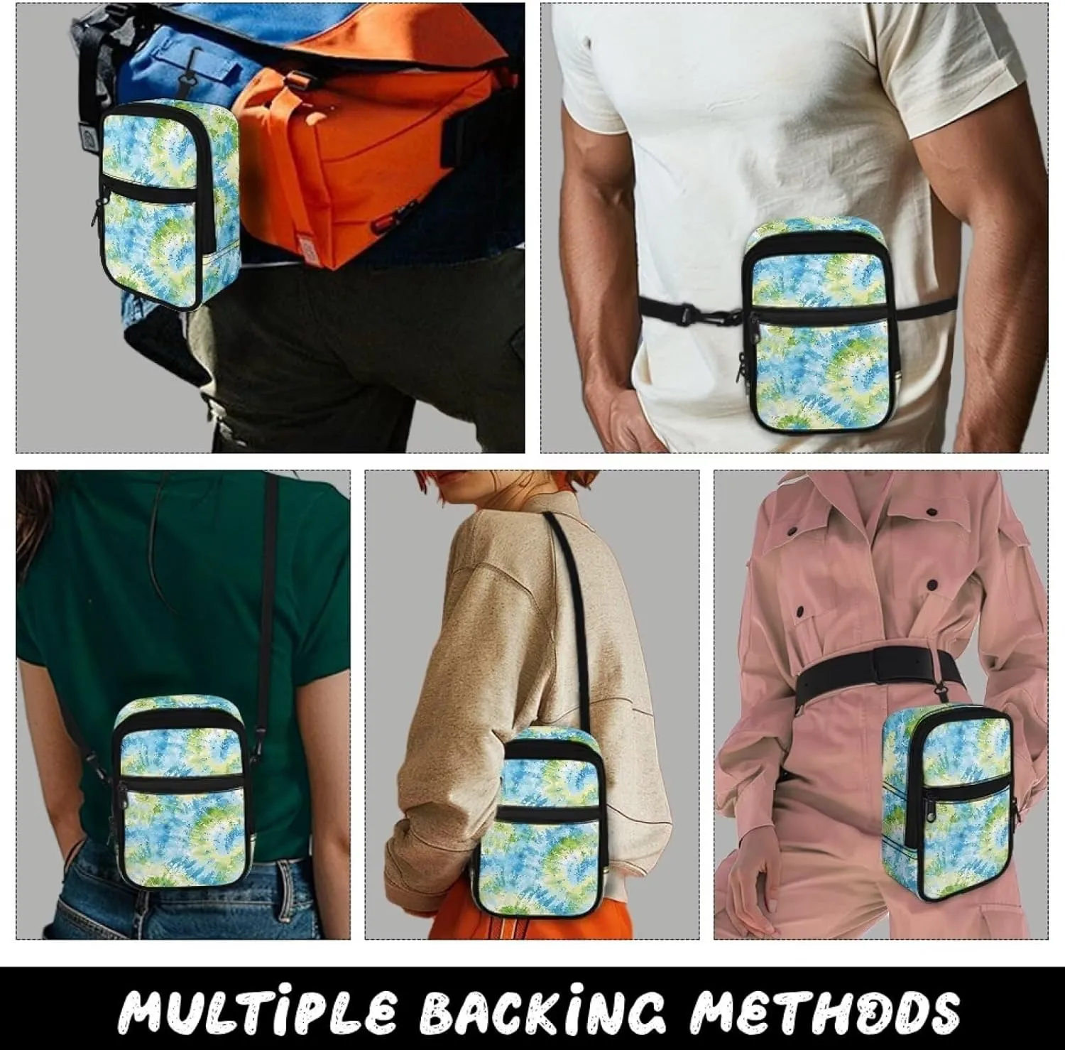 Small Messenger Bag for Women Men Sling Bag Crossbody Purse Wallet Purse Cell Phone Crossbody Bag