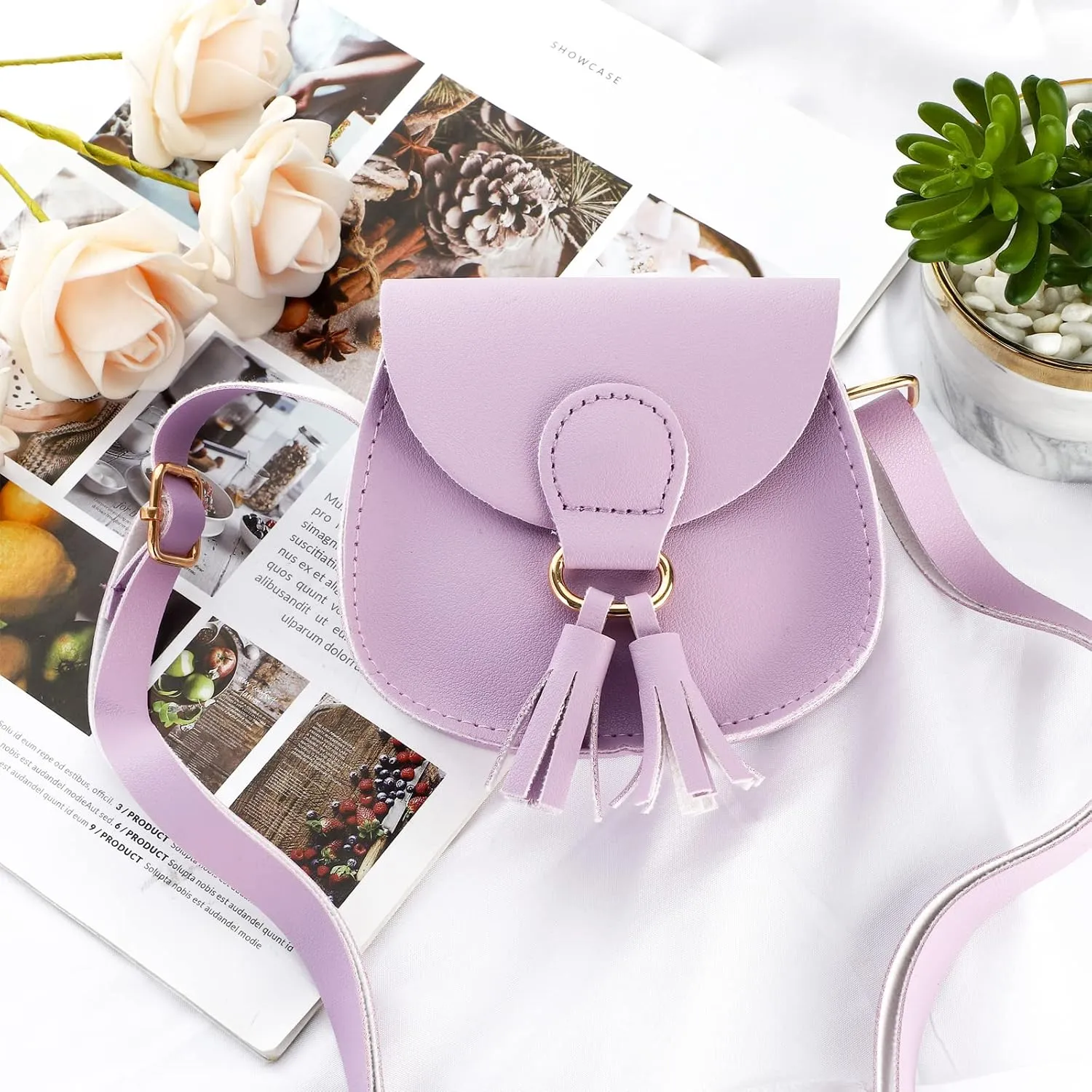 SOTOGO Little Girls Purses Toddler Crossbody Purse Princess Purses Handbags Girl Wallets Mini Chain Crossbody Bags for Kids