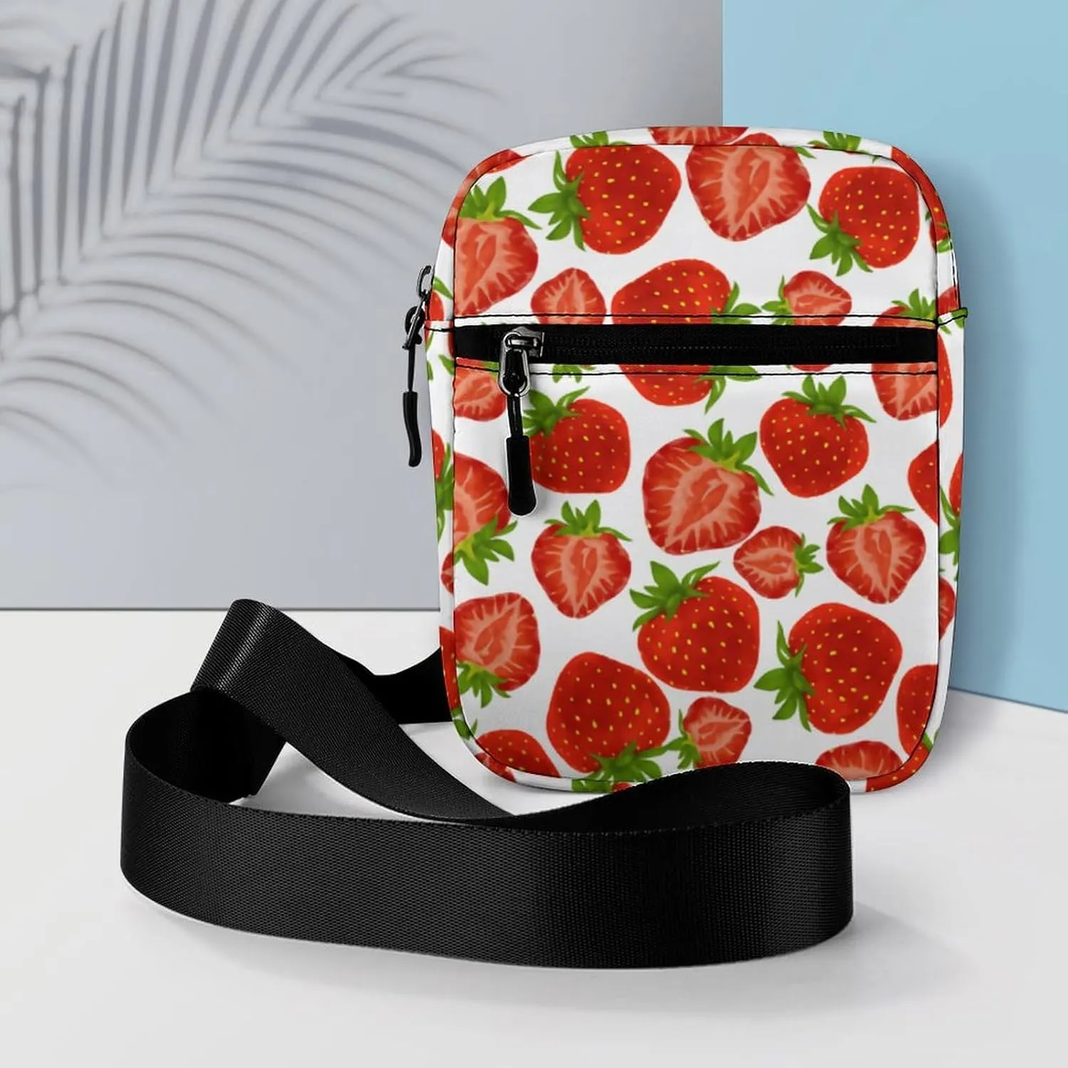 Strawberry Red Berry Crossbody Bag Small Shoulder Bag Waterproof, Lightweight And Convenient