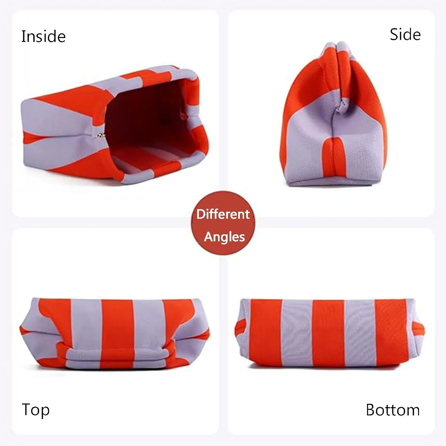 Summer Beach Dumpling Clutch Purses for Women,Woven Handbags Dumpling Clutch Ruched Cloud Purse Casual Colorblock Bag