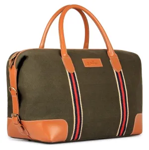 The Clownfish Canvas Travel Duffle - Premium Durable Design | 59 cm | Green