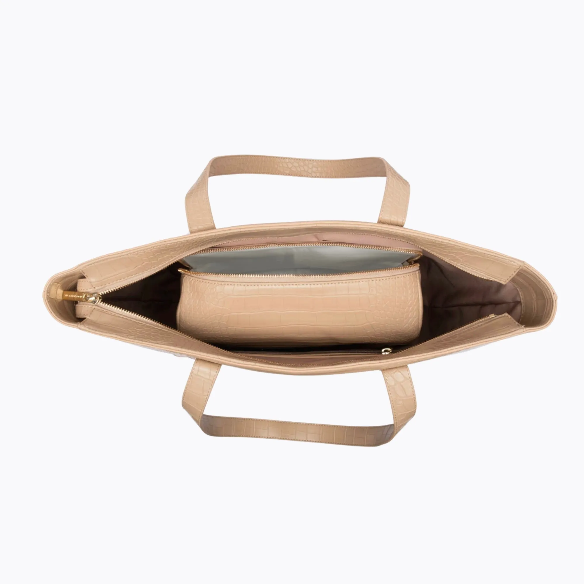 THE POUCH - CREAM CROC