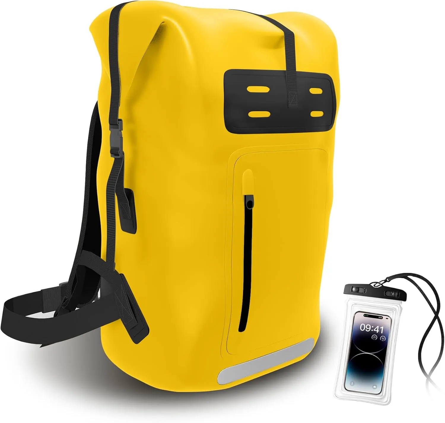 Waterproof BackpackHeavy Duty Hiking Backpack35/55/85L dry bag backpack waterproof for MenRoll-Top Closurefor Kayaking, Travel, Hiking, Fishing, Camping, Motorcycles (yellow, 35L)