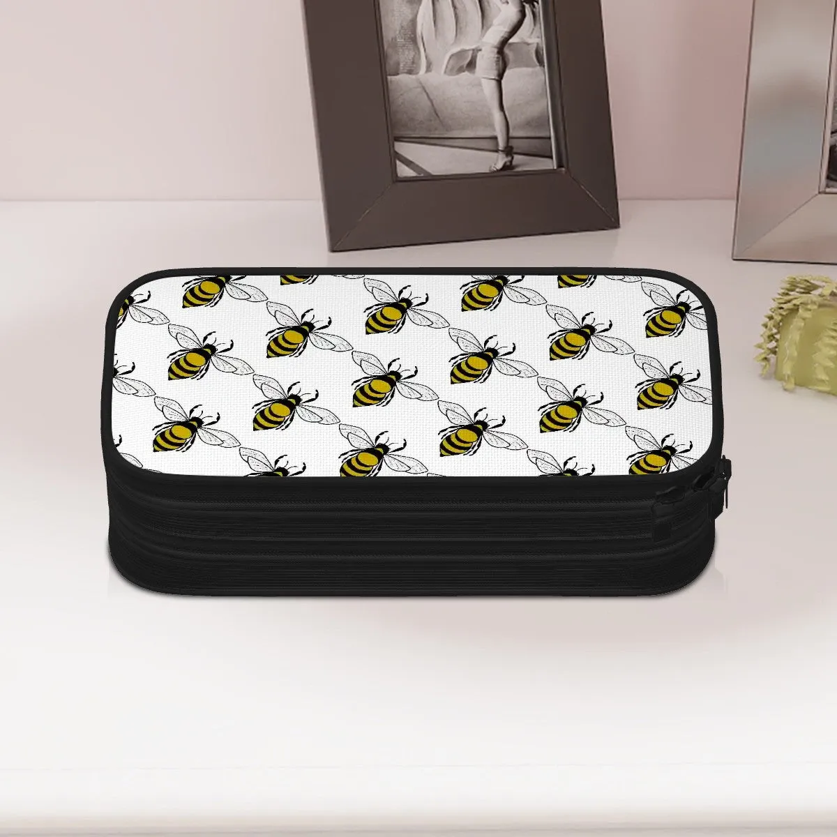 Zippered Pencil Pouch (21x5x10.5cm, 3 colours) Honeybee 3